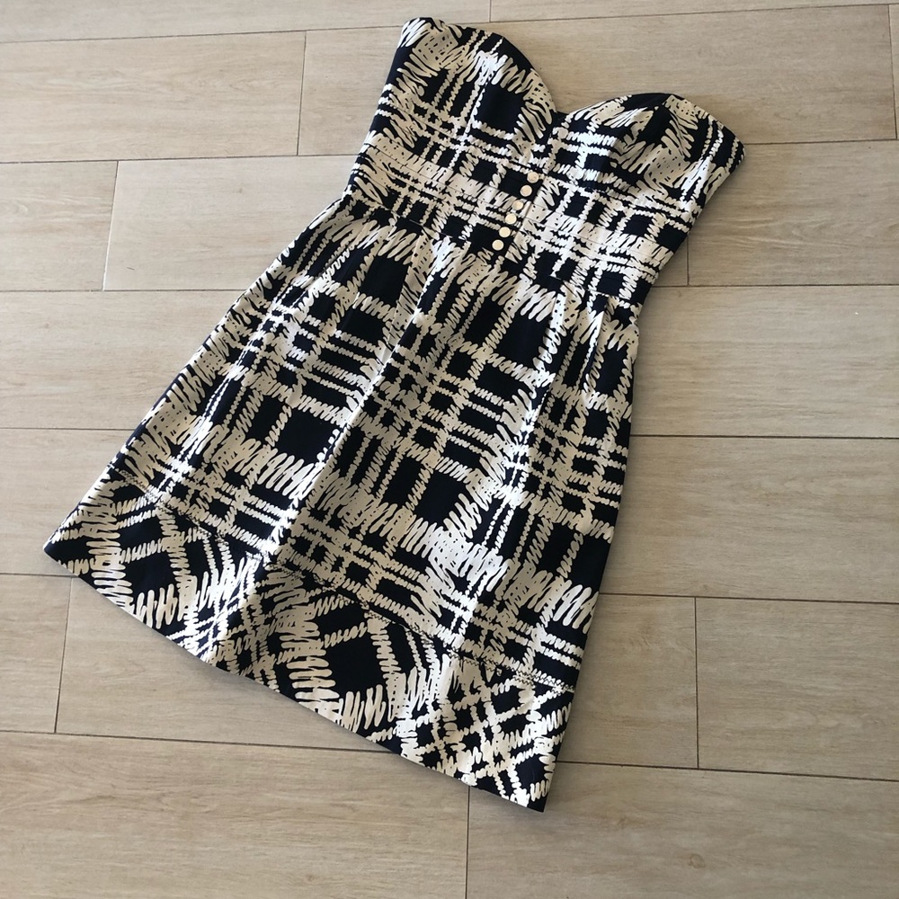 EUC Karen Millen England black and white dress Sz6